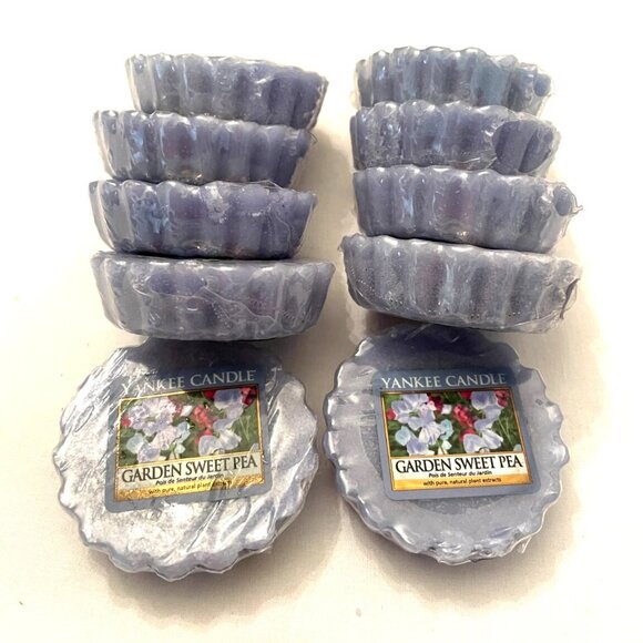 10 Yankee Candle Wax Melt Tarts GARDEN SWEET PEA --Scented Factory Sealed 8oz. - Picture 3 of 3